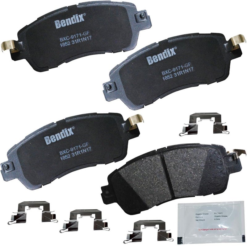 Bendix Priority1 CFC1852 Ceramic Front Brake Pads for Mazda 2 2021-2016, Scion iA 2016, Toyota Yaris 2020-2019, Yaris iA 2018-2017 - Image 1